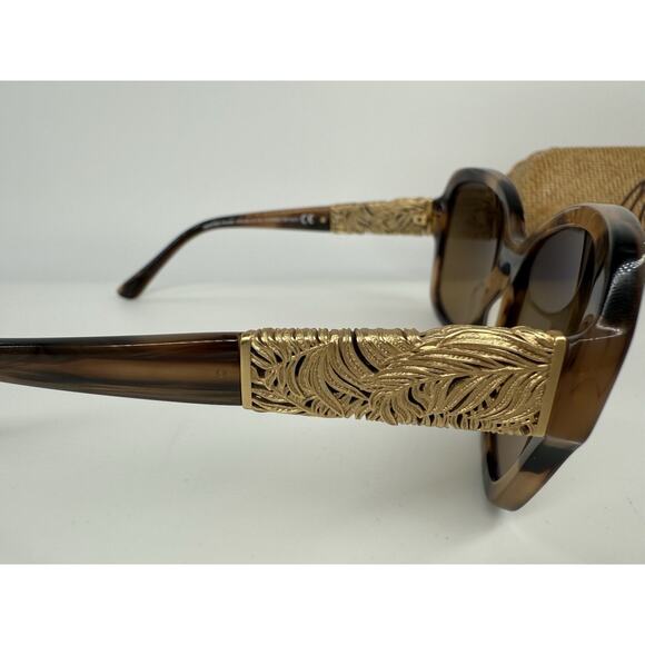 MAUI JIM SWAYING PALMS MJ 530-93 BROWN 24K GOLD BRONZE POLARIZED SUNGLASSES 9 - Picture 3 of 14